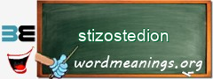 WordMeaning blackboard for stizostedion